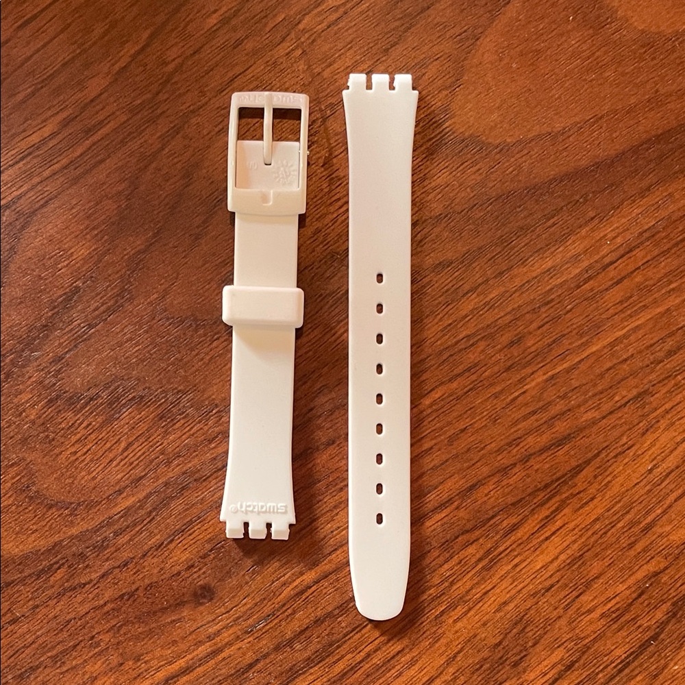 Swatch Lady White Silicone Watch Strap
